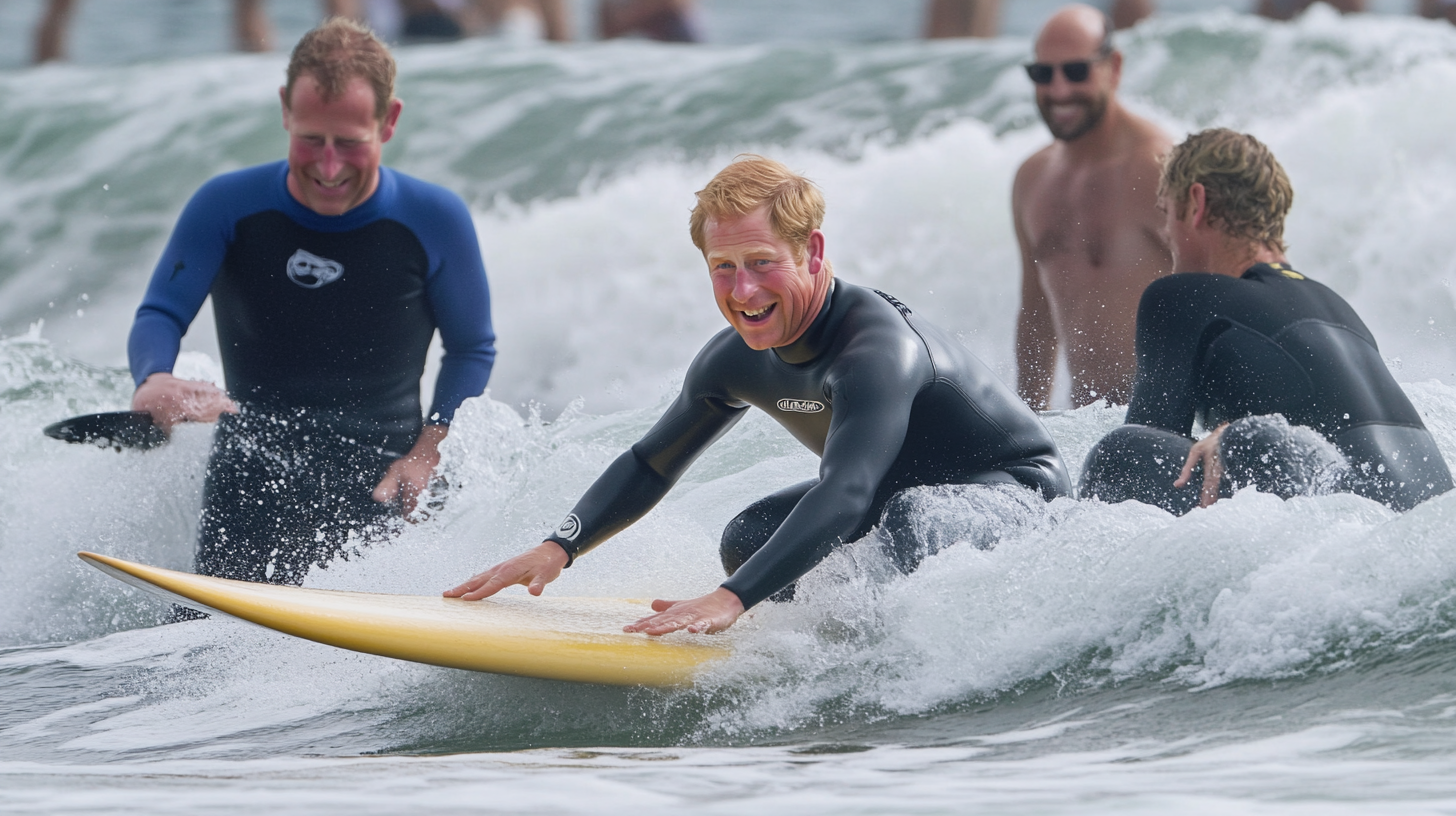 British Royal Impresses with Surfing Skills in California