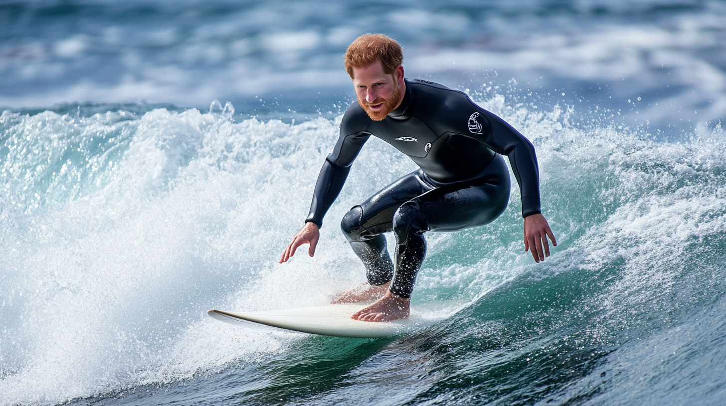 Prince Harry Catches Waves in Stunning Surfing Video