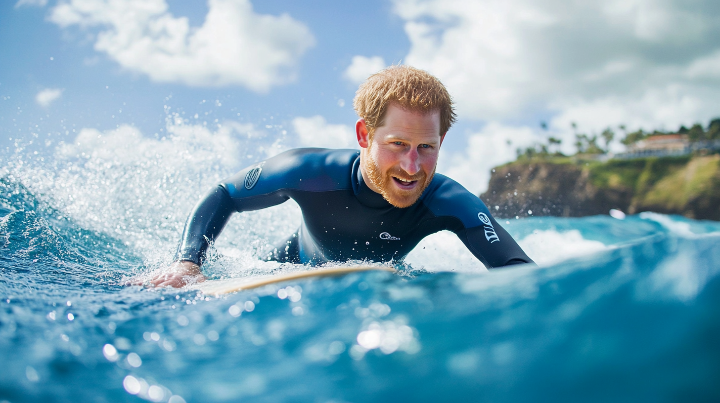Prince Harry Catches Waves in Stunning Surfing Video