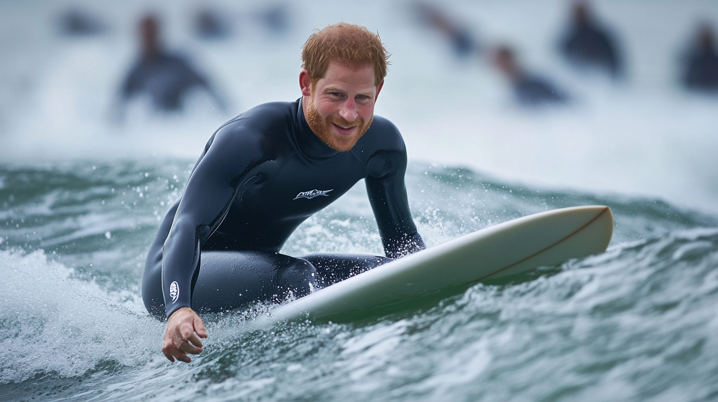 Prince Harry Delights Fans with Impressive Surfing Skills
