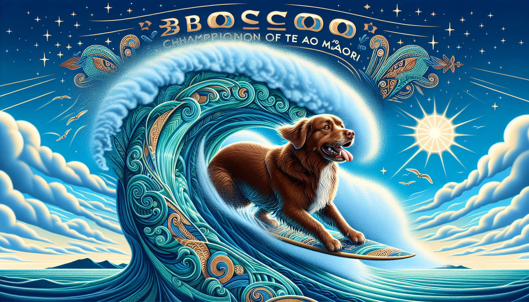 Bosco the Surfing Dog: Champion of Te Ao Māori Waves