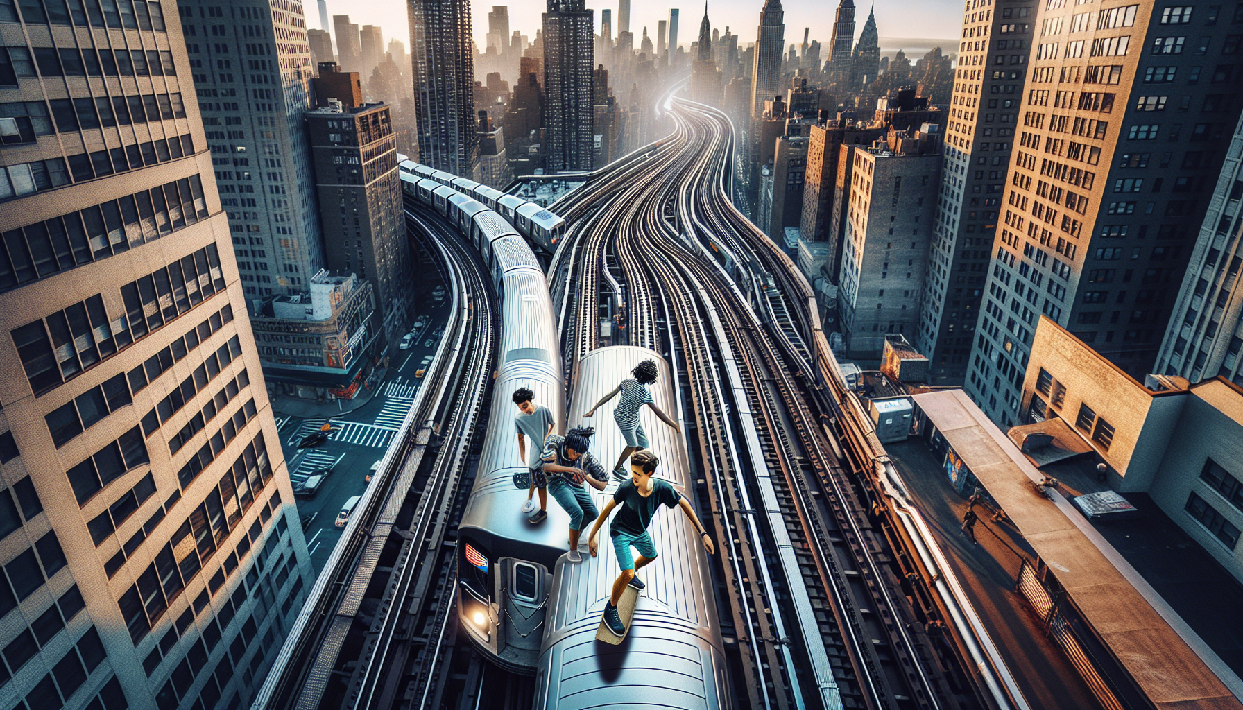 Drone Captures Teens Subway Surfing in NYC