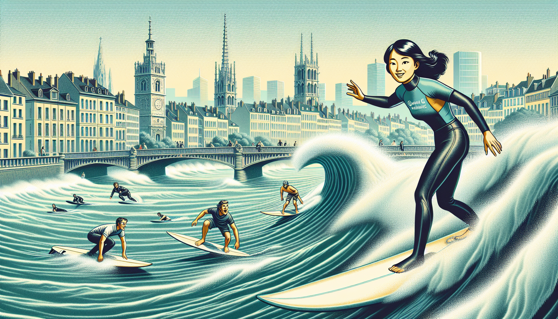 Lyons Surfing Waves Goodbye to Competitors