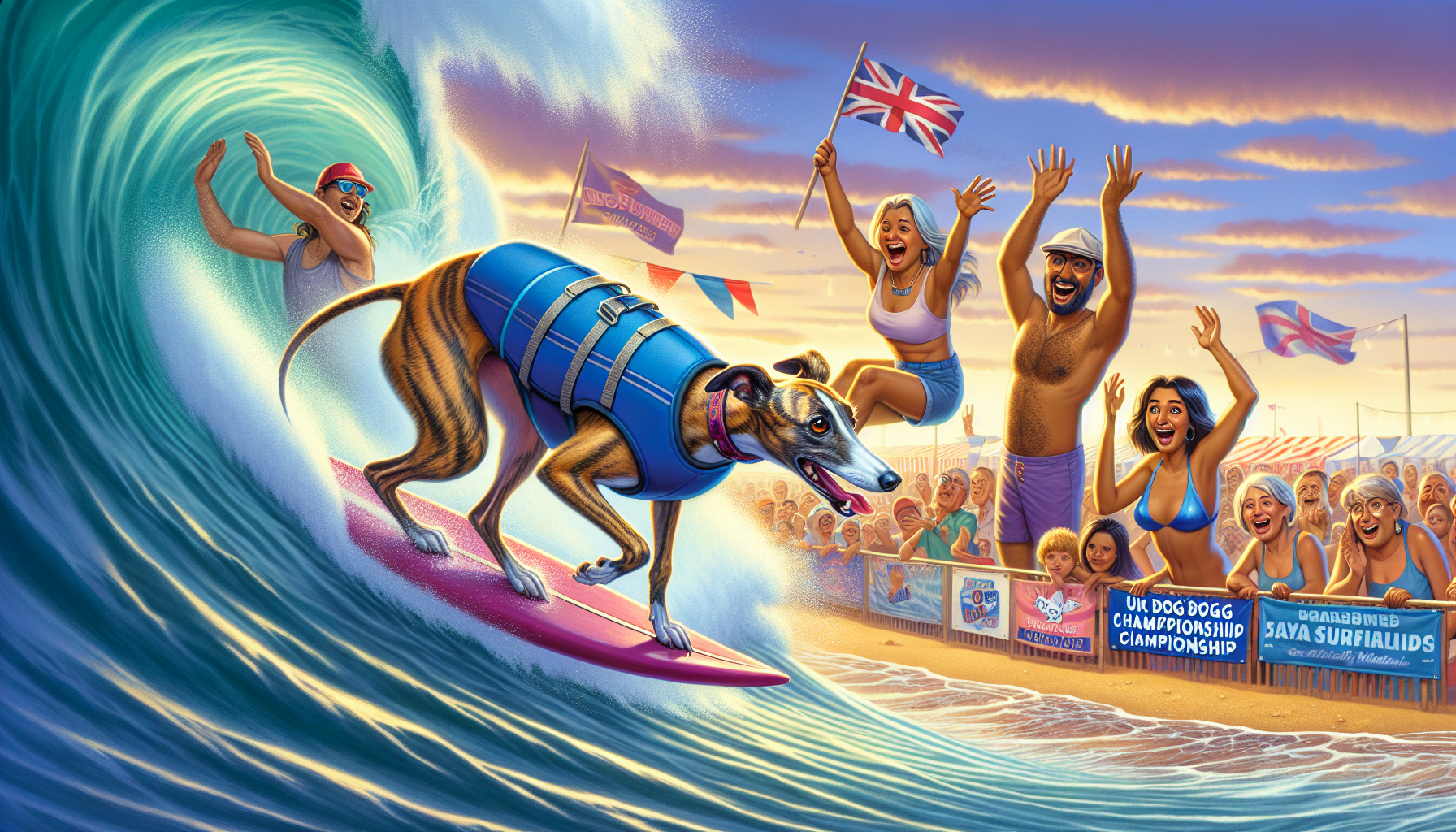 Whippet Wins UK Dog Surfing Championship 2025