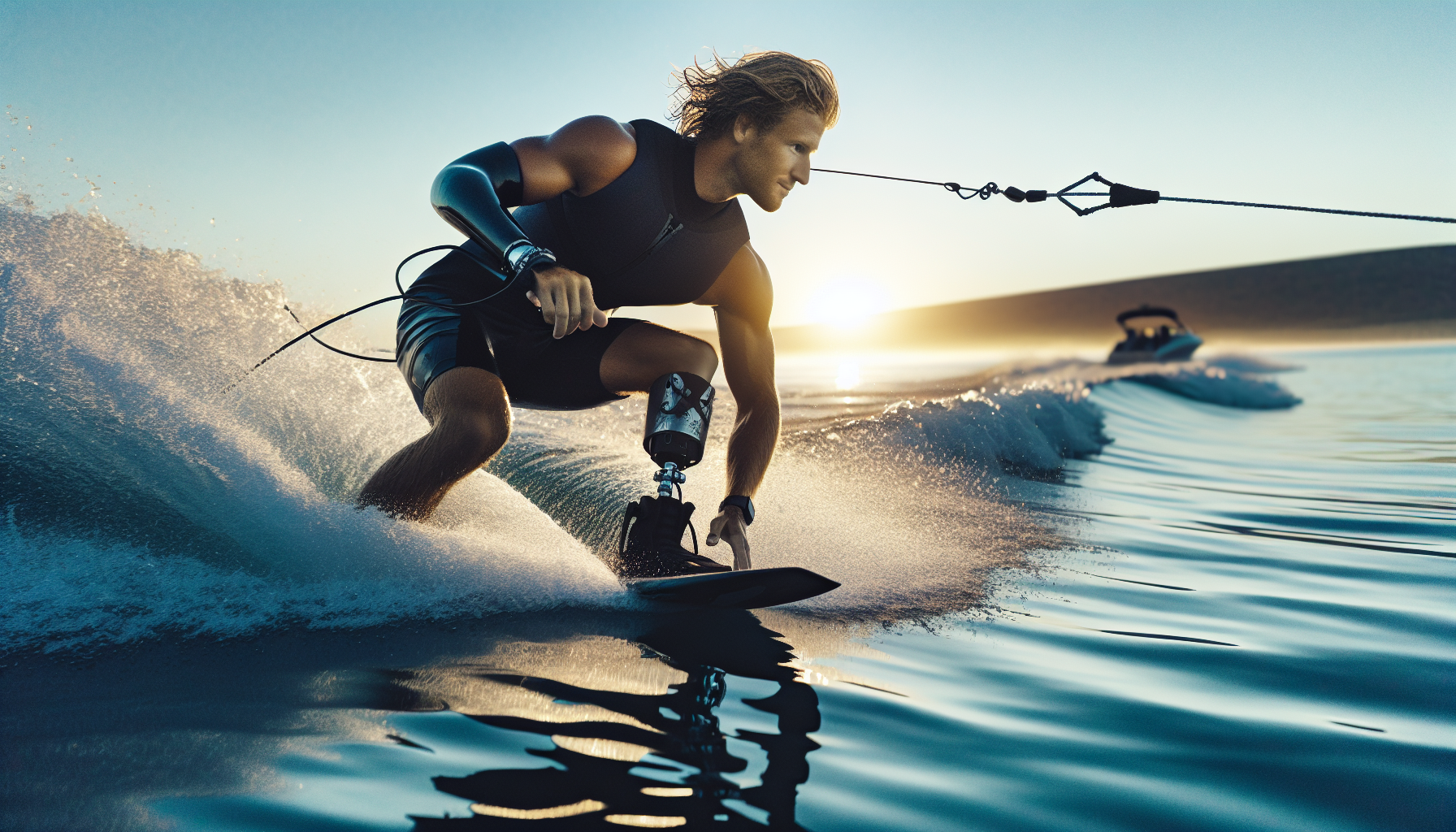 Adaptive Surfer Discovers Healing and Progress Through Wake Surfing