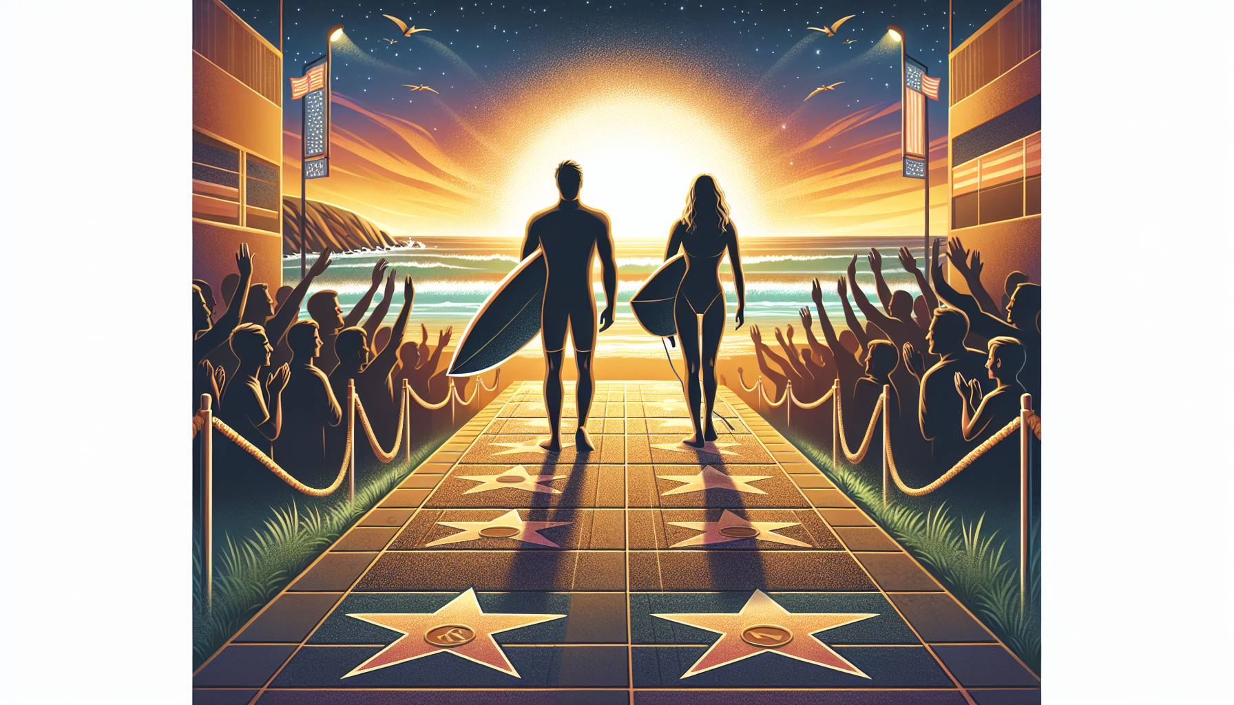 Ryan Turner and Nea Post Inducted into Surfing Walk of Fame at U.S. Open